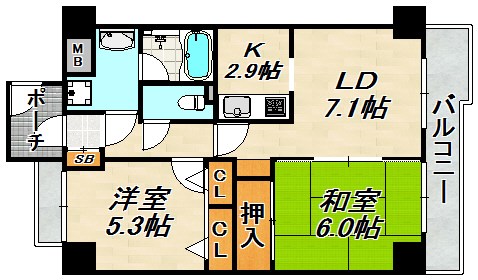 ロイヤル神戸池田広町 間取り図