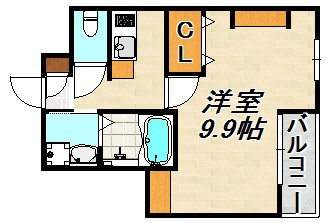 エヌエムサンカンテキャトフC棟 間取り図