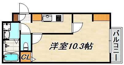 エヌエムサンカンテキャトフC棟 間取り図