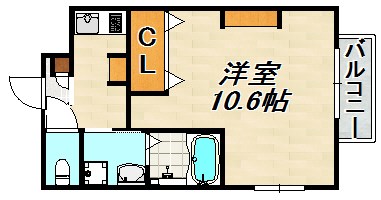 エヌエムサンカンテキャトフC棟 間取り図