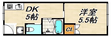 西原コーポ 間取り図