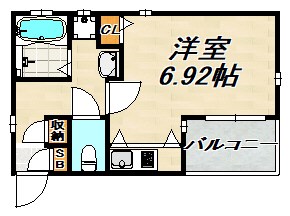 HCフラッツ須磨関守 間取り図