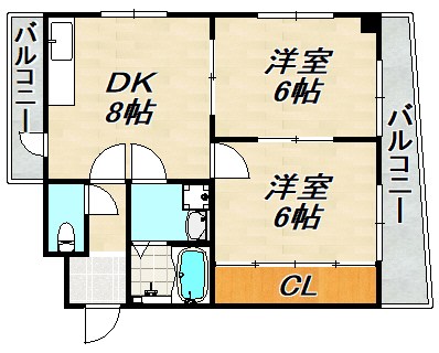 須磨の浦ビューハイツ 間取り図