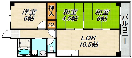 白川台セントラルマンション 間取り図