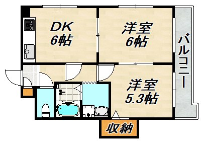 ユウワコート松風 間取り図