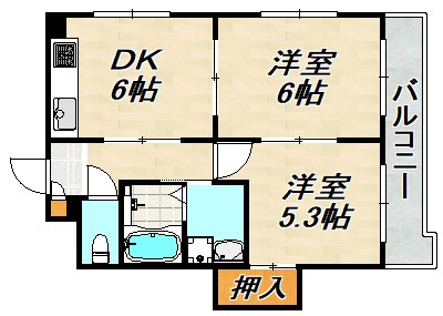 ユウワコート松風 間取り図