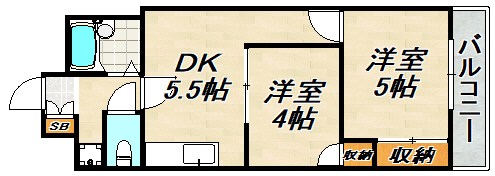 グランドシャトー板宿Ⅱ 間取り図