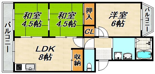鈴松マンション 間取り図