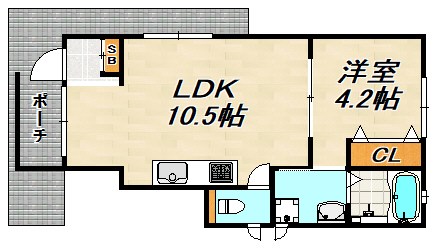 CUBE板宿 間取り図