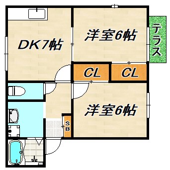 ヴィラ若木Ⅱ 間取り図