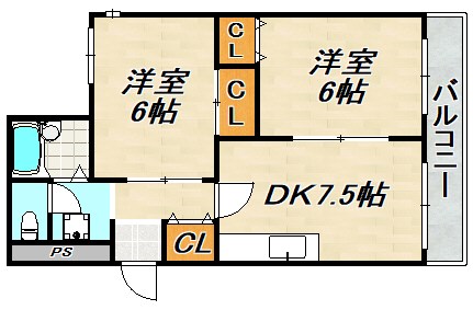 ハイライフ雲雀ヶ丘 間取り図