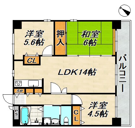 ラヴィール須磨 間取り図