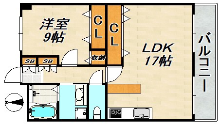 シティパレス新長田 間取り図