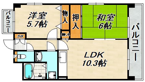 オークハイツ 間取り図