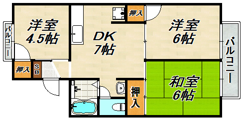 ガーデン・スマ 間取り図