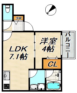 アレグリア長田大塚町 間取り図