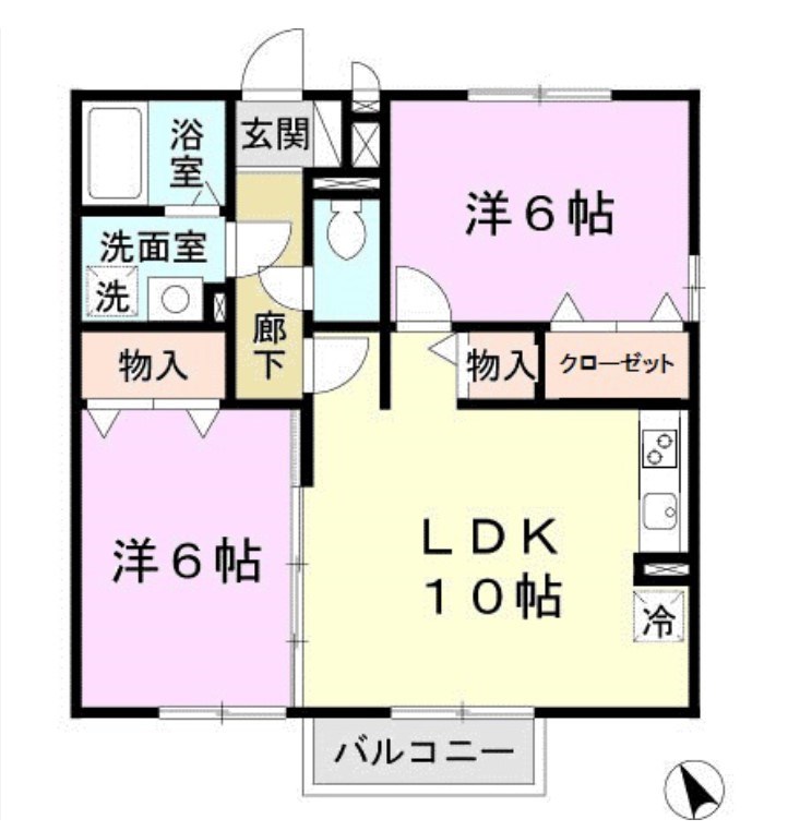 アンダンテ鈴蘭 間取り図