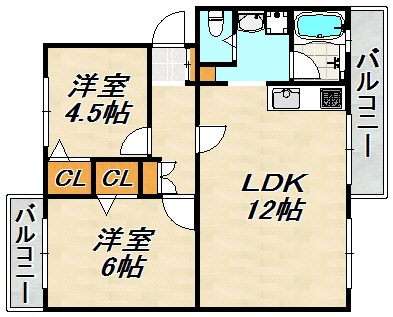 白川台藤ハイツ 間取り図