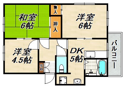 フレグランス妙法寺 B 間取り図