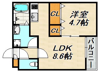 ジーメゾン神戸駒ヶ林 間取り図