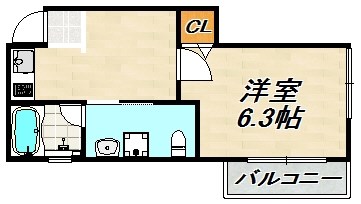 フロンフィール大道通 間取り図