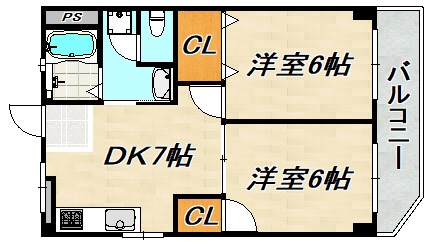 平和台マンション 間取り図