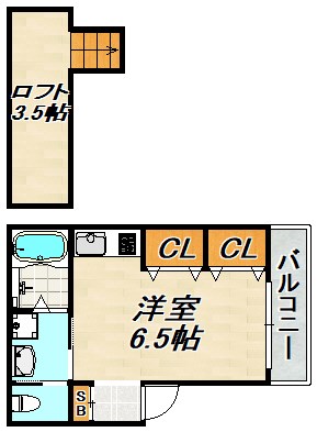 リッチライフ駒ヶ林 間取り図