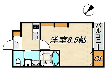 エヌエムサンカンテキャトフD棟 間取り図