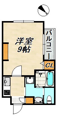 エヌエムサンカンテキャトフD棟 間取り図