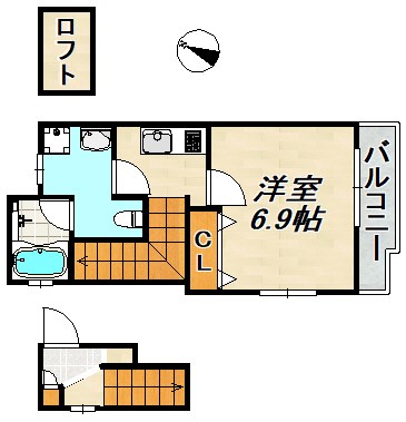 アクシア須磨浦通2 間取り図