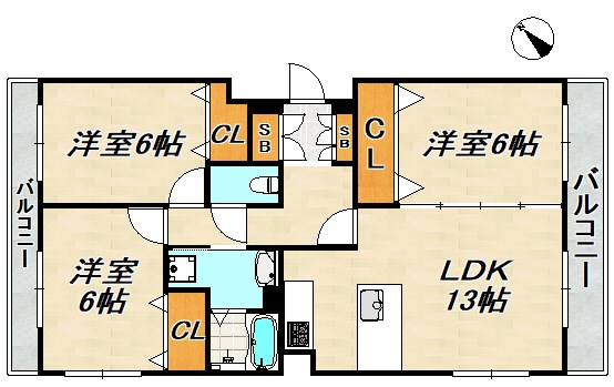 グリーンレジデンス須磨 間取り図