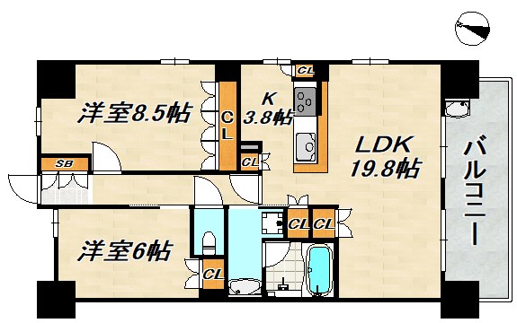 サンメゾン神戸新長田 間取り図
