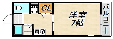 シティーハイムブルーメ 間取り図