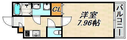 エステイトE神戸長田 間取り図