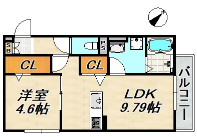 クローバー富士1号館 間取り図