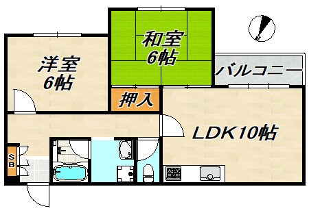 グリーンハイツ妙法寺B棟 間取り図