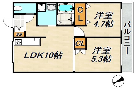 セイシェル長田山手 間取り図