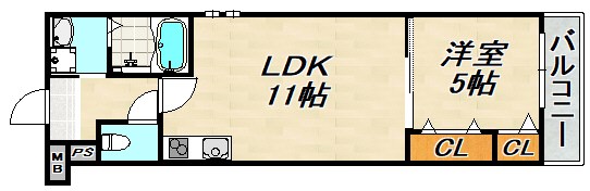 フジパレス須磨鷹取Ⅴ番館 間取り図