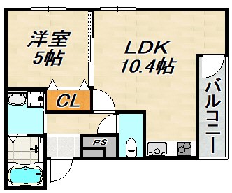 フジパレス須磨鷹取Ⅴ番館 間取り図