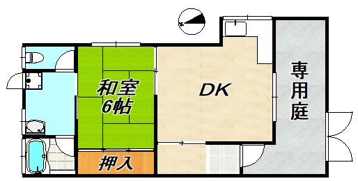 長田町8丁目貸家 間取り図