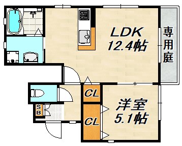 セトル南須磨A棟 間取り図