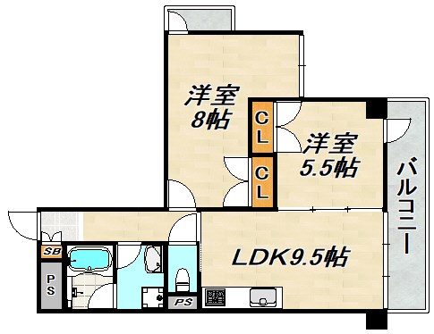 HKマンション 間取り図