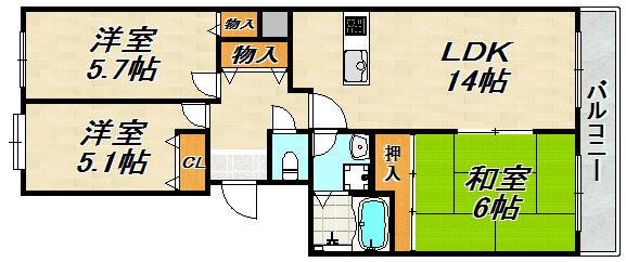 メービウス妙法寺 間取り