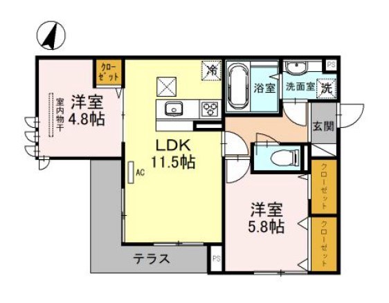 高倉山フラッツ 間取り図