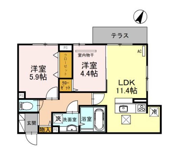 高倉山フラッツ 間取り
