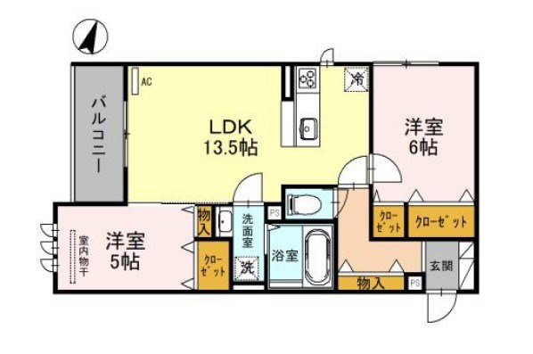 高倉山フラッツ 間取り図