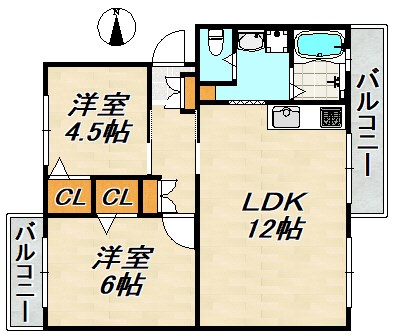 白川台藤ハイツ 間取り図