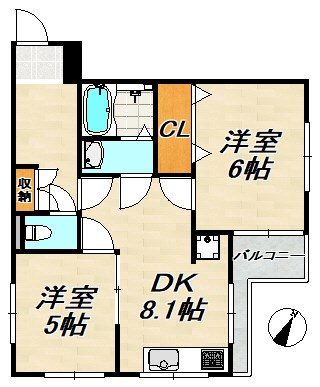 サンシャトー板宿 間取り図