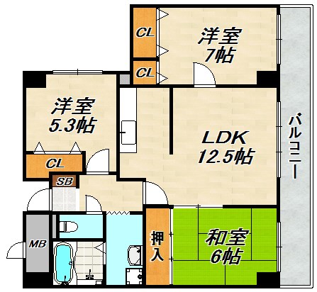 シティ南落合 間取り図