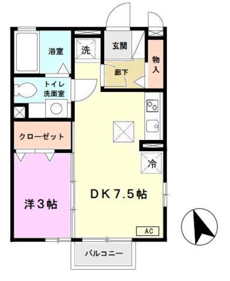 ドルチェ鈴蘭B 間取り図